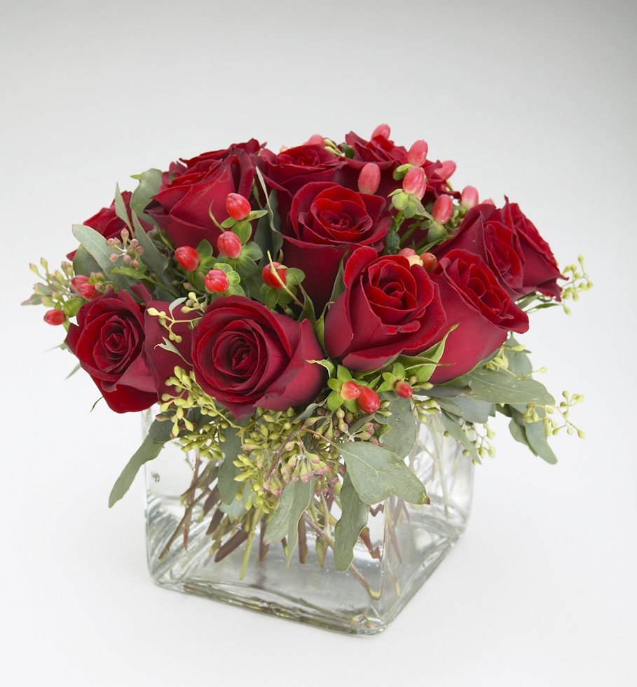 Rich red rose premium arrangement – Jerome Florists NYC
